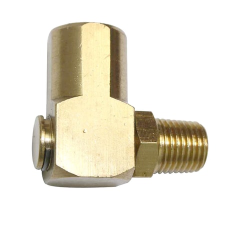 1/4 Inch FPT X 1/4 Inch MPT 90 Deg Swivel Fitting, PK 6